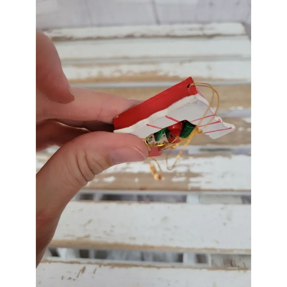 Wooden vintage cuckoo clock ornament‎ mini Xmas tree